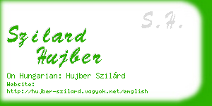 szilard hujber business card